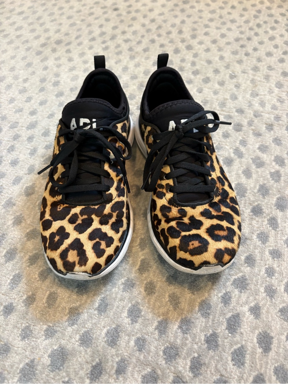 APL Leopard Print Athletic Sneakers in Black and Brown